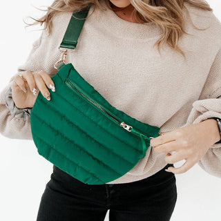 Penny Puffer Belt Bag: Emerald