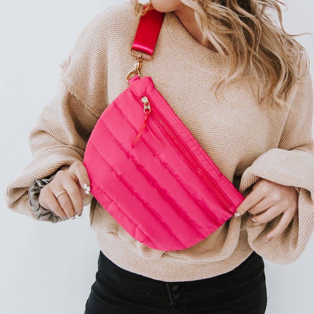 Penny Puffer Belt Bag Fuchsia Forest Fillies