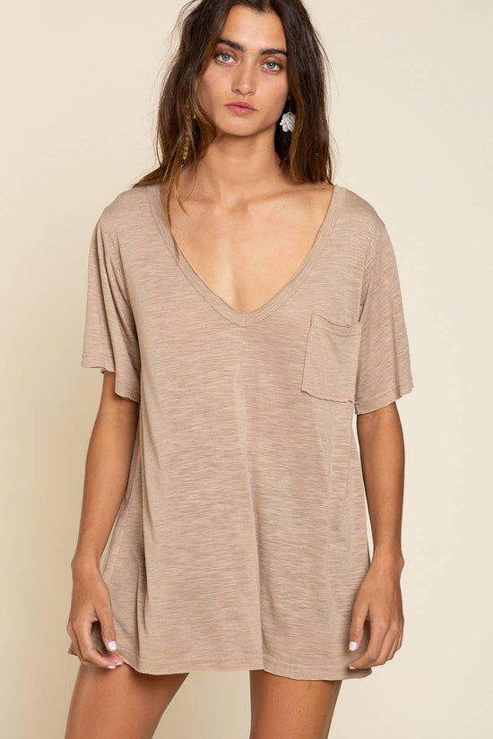 The Fav V- Neck Knit Tee