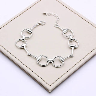 Sterling Silver English Snaffle Bit Horse Bracelet